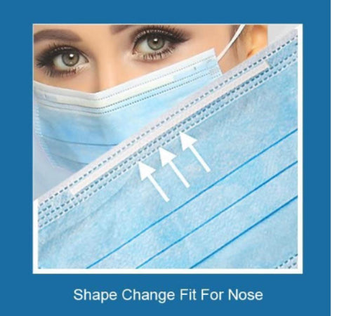 30 PCS Face Mask Disposable 3-Ply Earloop Mouth Cover Individually Packaged